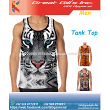 Fashion custom 3d printing sublimation gym tank top